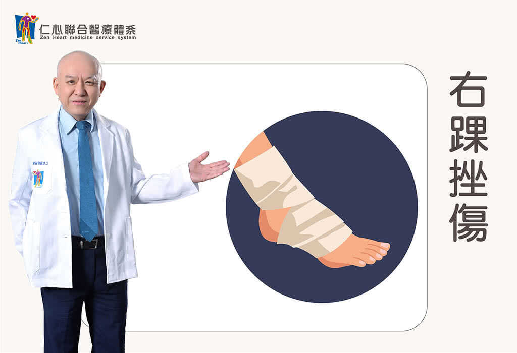 右踝挫傷/蹠骨骨折